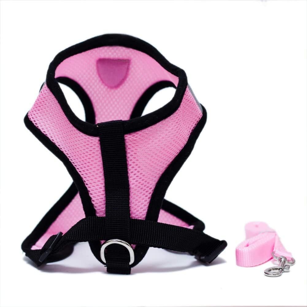 Harnais Petit Chien - DogHarnessLeadLeash™ - Rose - Bulle de Chien