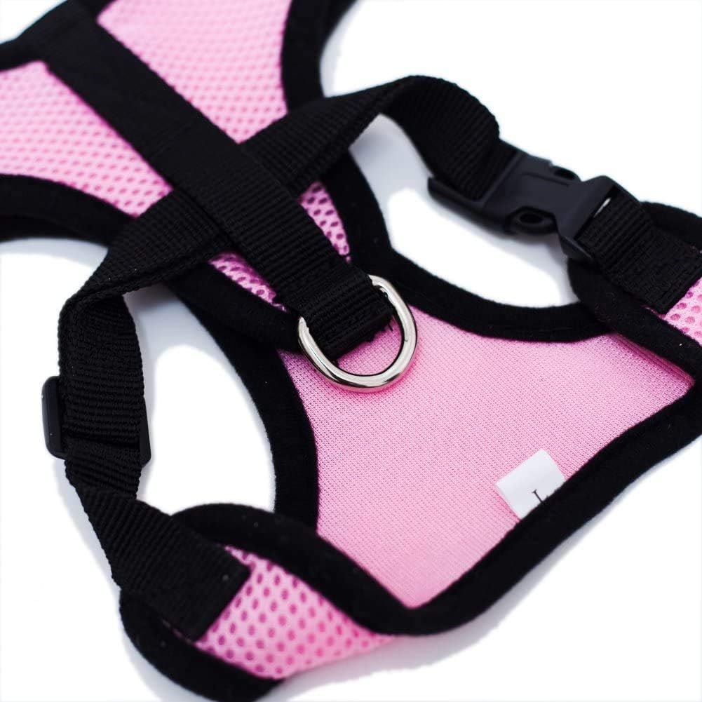 Harnais Petit Chien - DogHarnessLeadLeash™ - Rose - Bulle de Chien