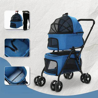 Poussette pour Chien - PetStroller™ - Bleu - Bulle de Chien
