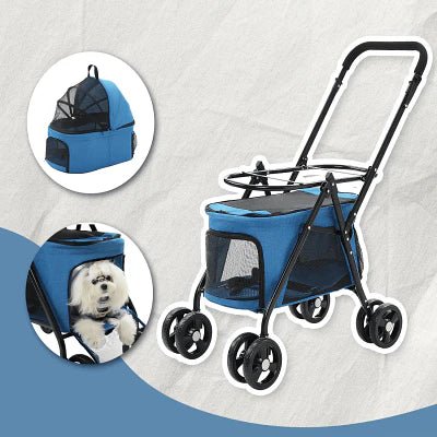 Poussette pour Chien - PetStroller™ - Bleu - Bulle de Chien