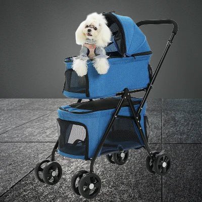 Poussette pour Chien - PetStroller™ - Bleu - Bulle de Chien