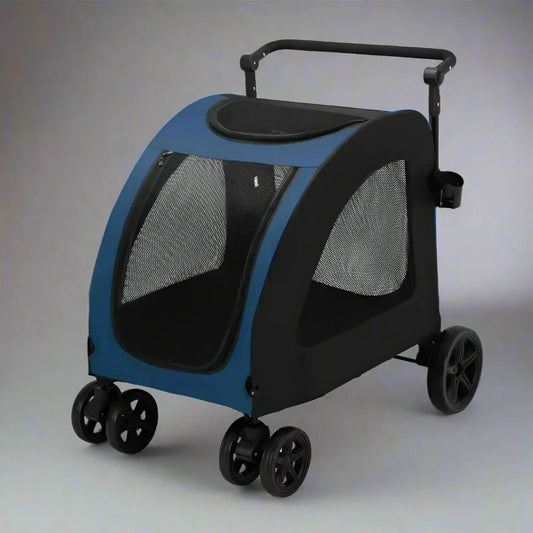 Poussette pour Chien - StrollyPet™ - Bleu - Bulle de Chien