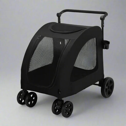 Poussette pour Chien - StrollyPet™ - Noir - Bulle de Chien